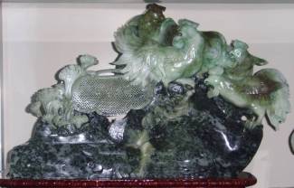 Jade statue carving